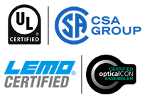 Cat Cable UL Neutrik CSA Lemo approval logos